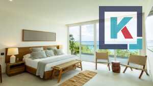 Recámara amueblada en el condominio Seaside 202 en Cozumel