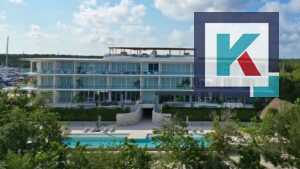 Edificio Seaside y área de alberca en Cozumel, donde se encuentra Seaside 202